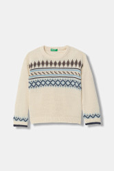 Dětský svetr s příměsí vlny United Colors of Benetton
