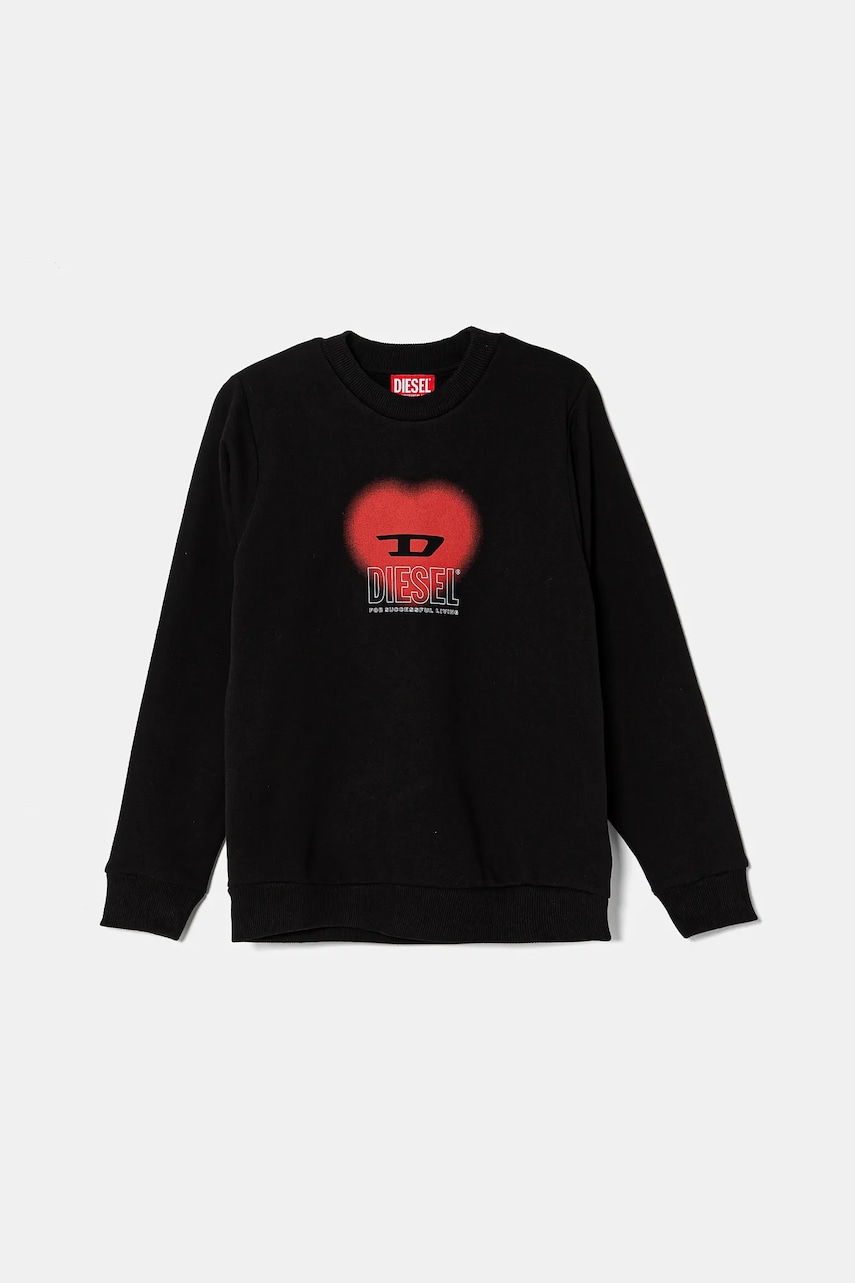 Diesel  Dětská bavlněná mikina  SCACUORE SWEAT-SHIRT
