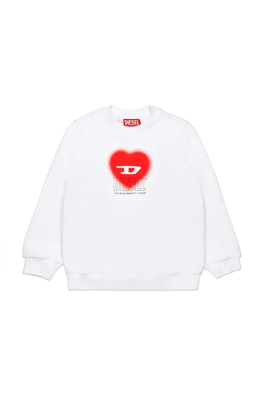 Diesel  Dětská bavlněná mikina  SCACUORE SWEAT-SHIRT