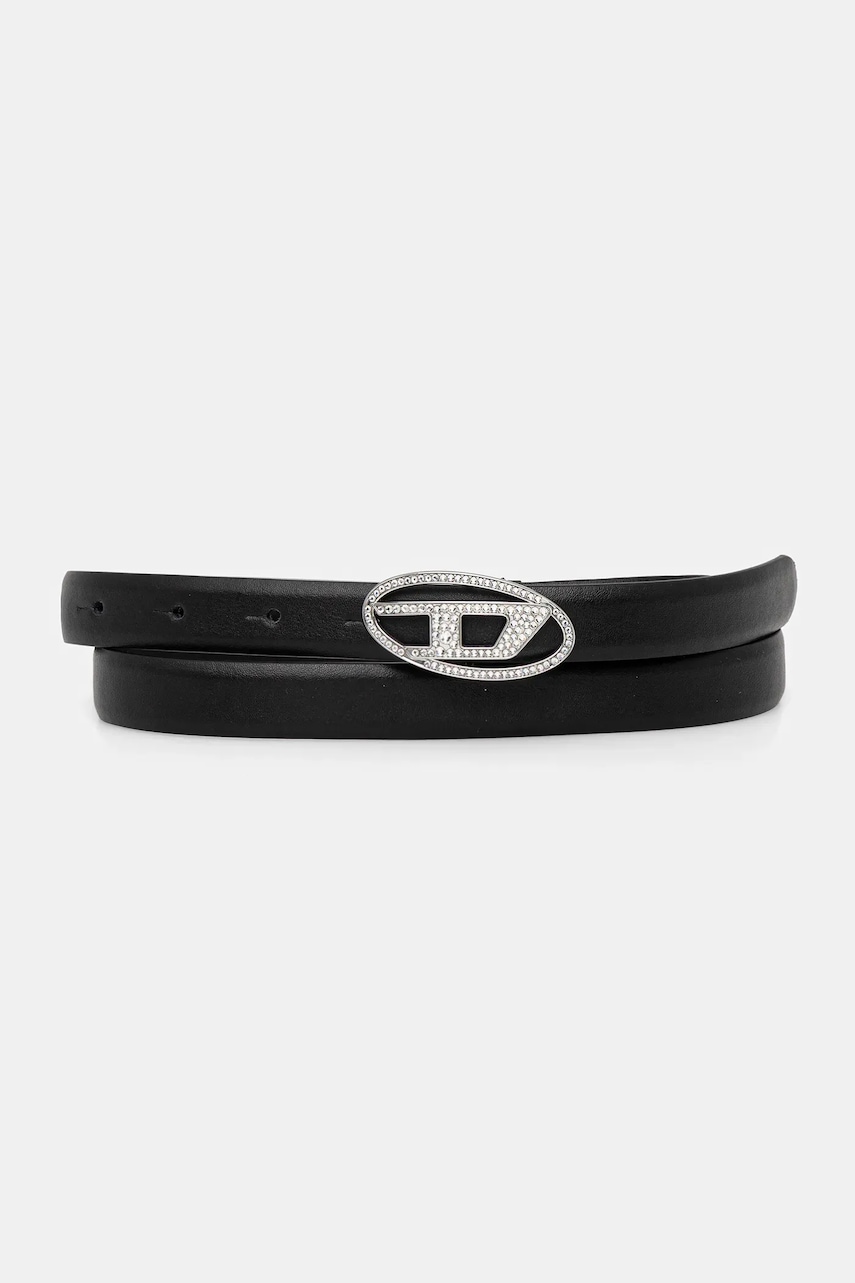 Diesel  Kožený pásek  OVAL D LOGO B-1DR STRASS 20