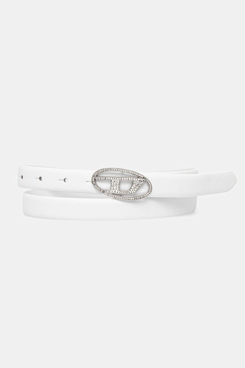 Diesel  Kožený pásek  OVAL D LOGO B-1DR STRASS 20