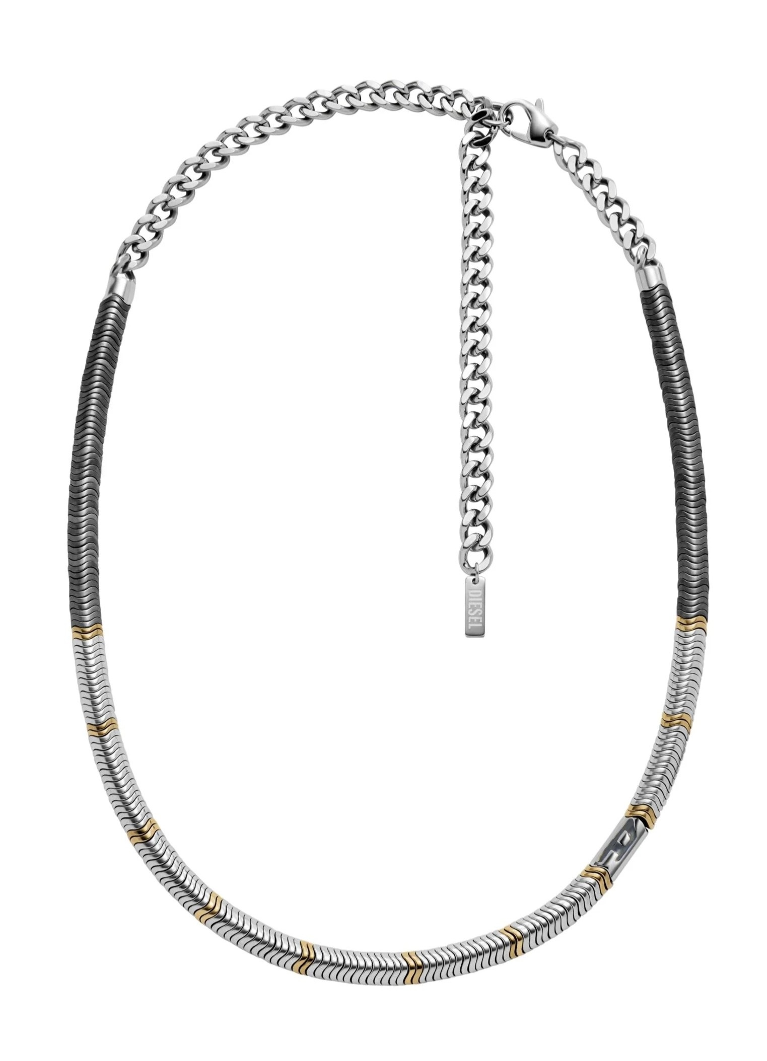 Diesel Luxusní korálkový náhrdelník z hematitu DX1575931