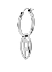 Diesel Single kruhová náušnice 2v1 D Logo DX1601040