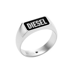 Diesel Slušivý prsten s černým smaltem DX1512040 57 mm