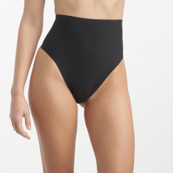 DIM INVISIBLE MID WAIST THONG - černé kalhotky