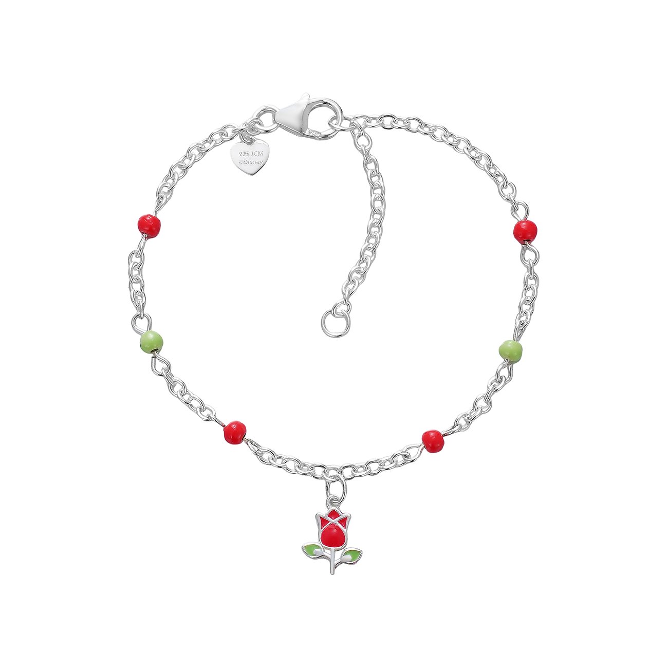 Disney Slušivý stříbrný náramek Růže Mini BS00102SL-47.CS