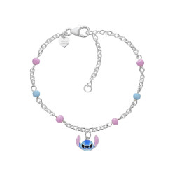 Disney Slušivý stříbrný náramek Stitch Mini BS00101SL-47.CS