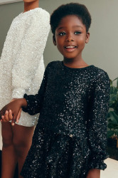 Dívčí šaty Abel&Lula černá barva, mini, 5531