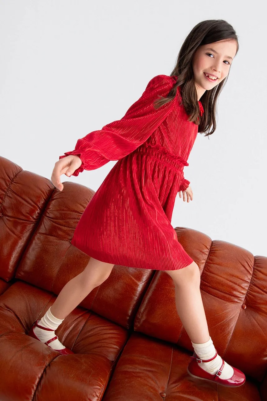 Dívčí šaty Abel&Lula červená barva, mini, 5530