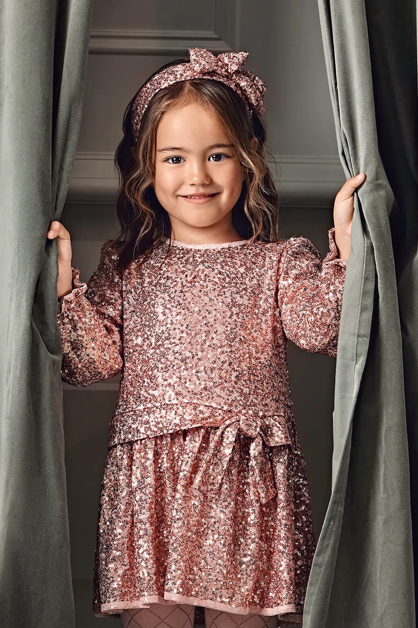 Dívčí šaty Abel&Lula růžová barva, mini, 5531