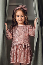 Dívčí šaty Abel&Lula růžová barva, mini, 5531