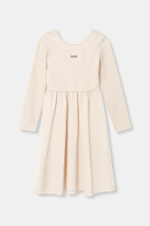 Dívčí šaty Calvin Klein Jeans béžová barva, mini, IG0IG03082