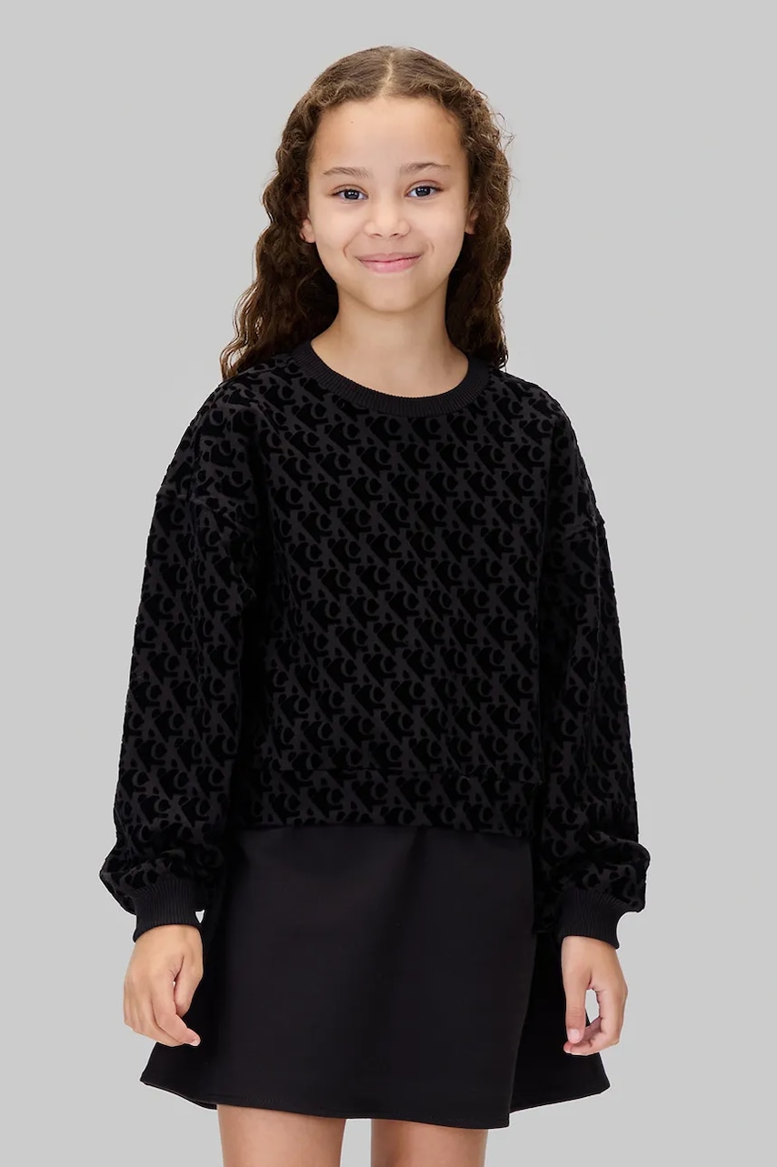 Dívčí šaty Calvin Klein Jeans černá barva, mini, IG0IG03007