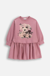 Dívčí šaty Coccodrillo růžová barva, mini, CRAFT PUNK GIRL KIDS