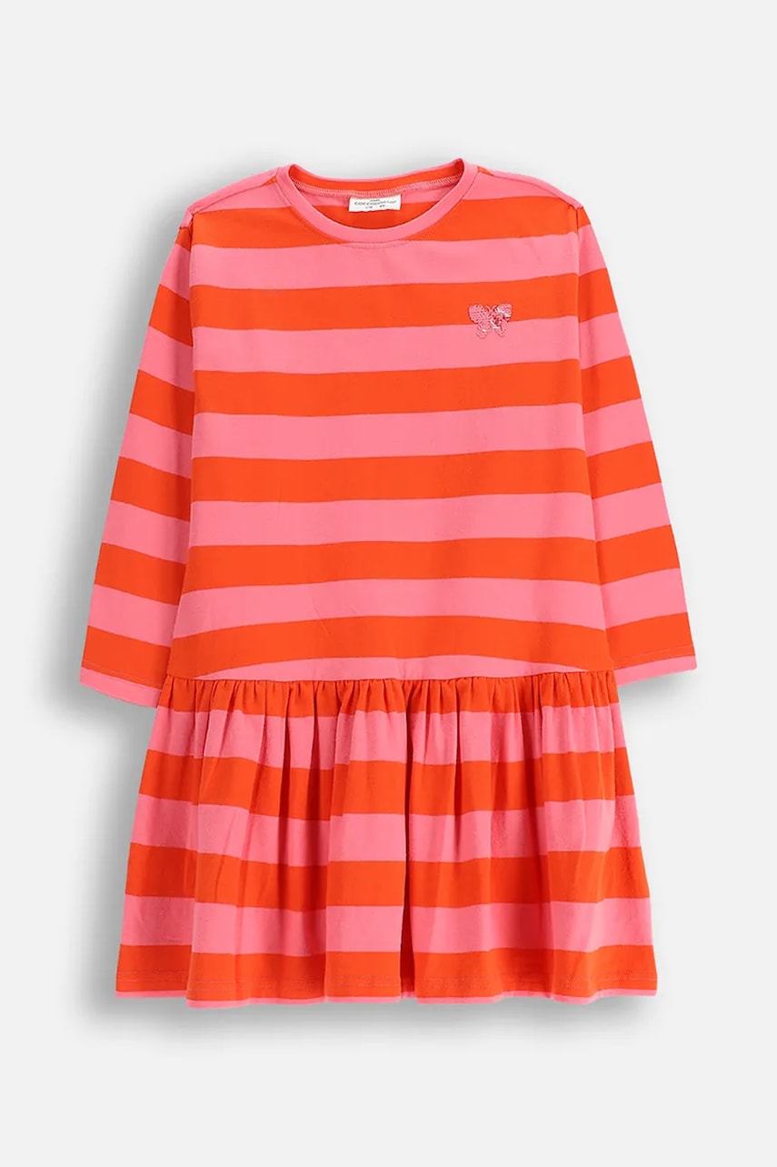 Dívčí šaty Coccodrillo růžová barva, mini, RAVE GIRL KIDS