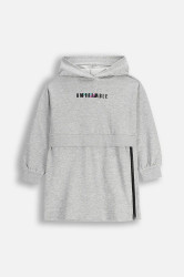 Dívčí šaty Coccodrillo šedá barva, mini, oversize, RAVE GIRL JUNIOR