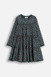 Dívčí šaty Coccodrillo zelená barva, mini, FROSTING PUDDLE GIRL KIDS