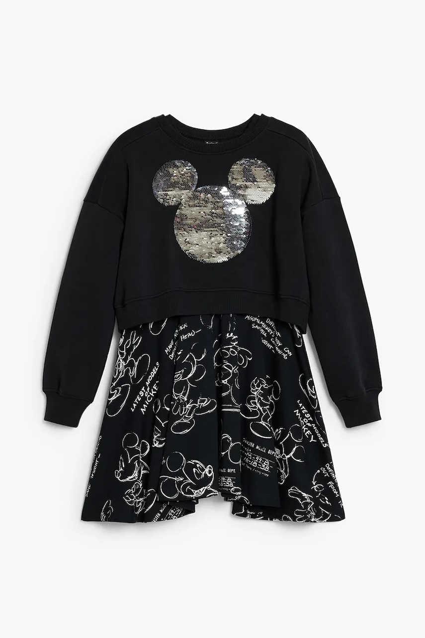 Dívčí šaty Desigual černá barva, mini, 25WGVK19