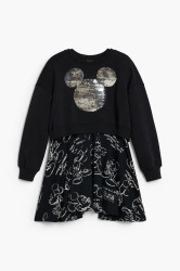 Dívčí šaty Desigual černá barva, mini, 25WGVK19