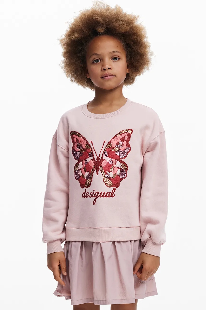 Dívčí šaty Desigual růžová barva, mini, 25WGVK01