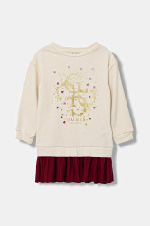 Dívčí šaty Guess béžová barva, mini, K5BK07 KAD74
