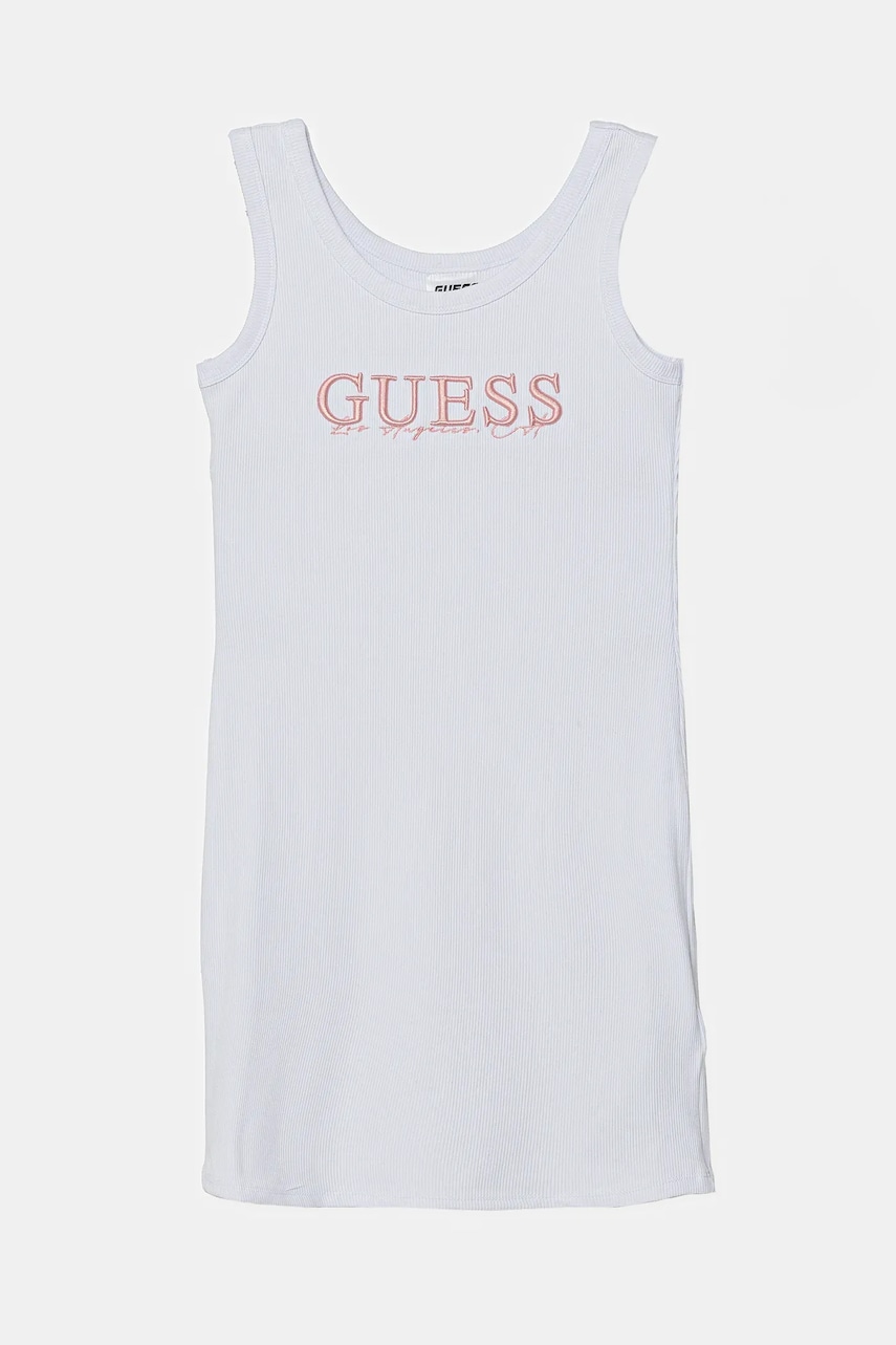 Dívčí šaty Guess bílá barva, mini, přiléhavé, J5GK39 K8RT2