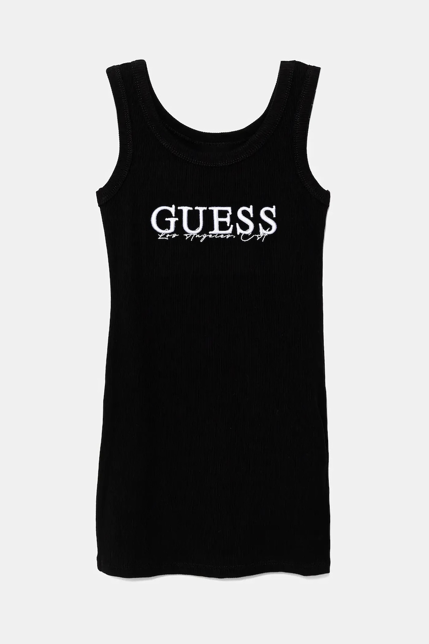 Dívčí šaty Guess černá barva, mini, přiléhavé, J5GK39 K8RT2