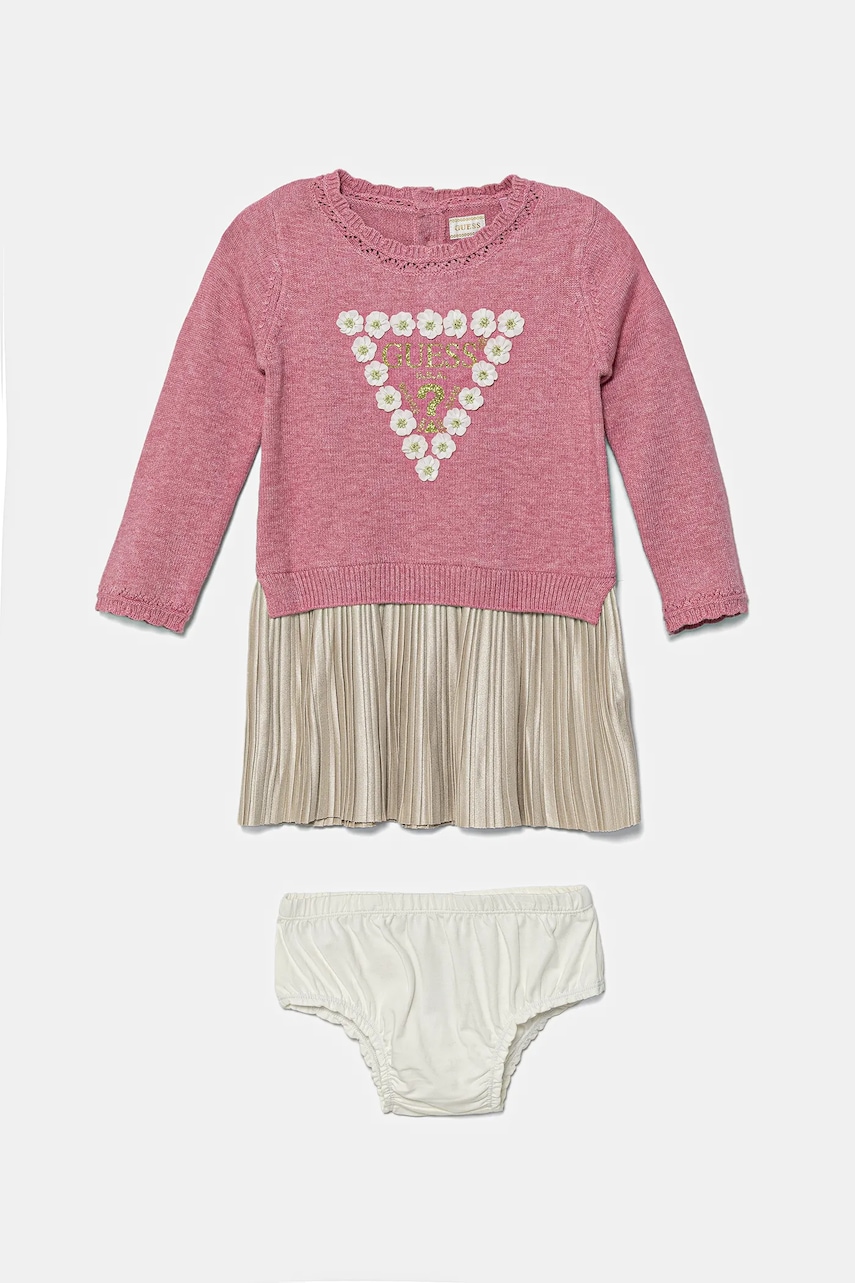 Dívčí šaty Guess růžová barva, mini, A5YK07 Z3OS0