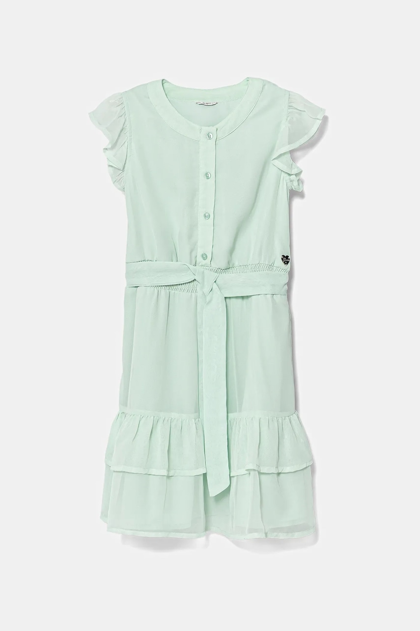 Dívčí šaty Guess tyrkysová barva, mini, J5GK18 WA2T0