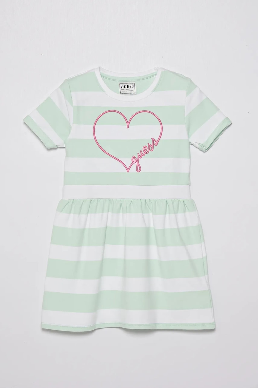Dívčí šaty Guess tyrkysová barva, mini, K5GK28 KBOR4