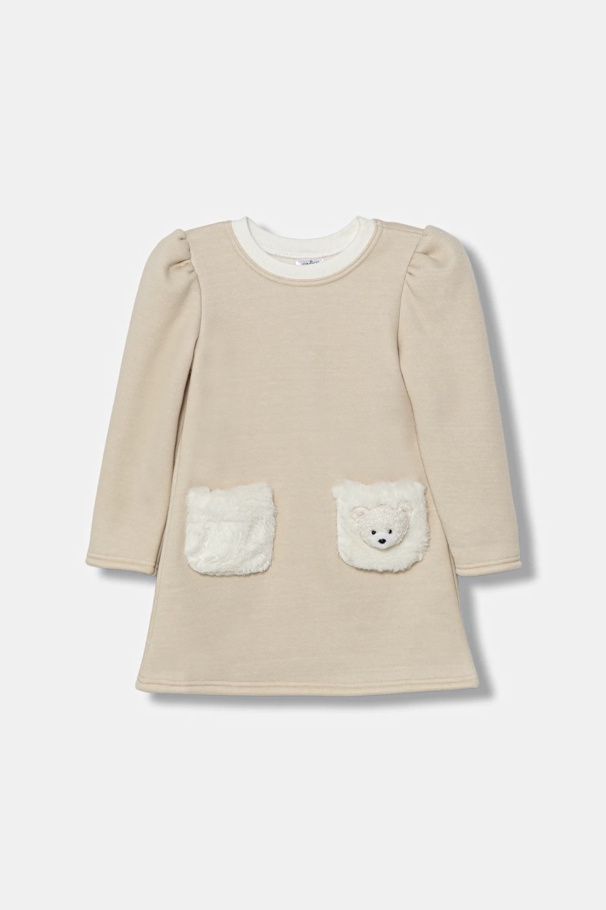 Dívčí šaty Jamiks LYSANDRE béžová barva, midi, JZI040