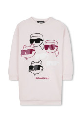 Dívčí šaty Karl Lagerfeld růžová barva, mini, oversize, Z30616