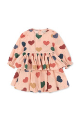 Dívčí šaty Konges Sløjd ELIN DRESS GOTS růžová barva, mini, KS103794