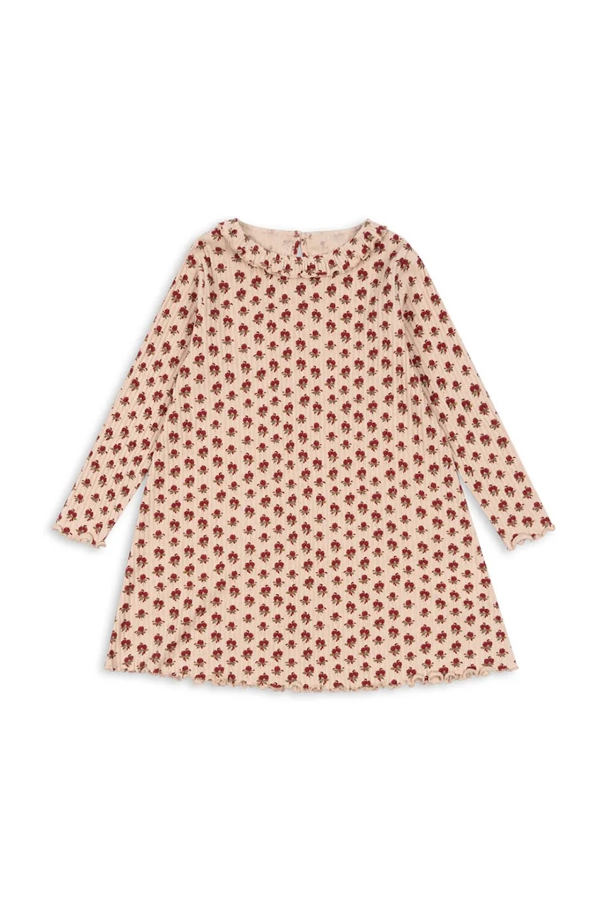 Dívčí šaty Konges Sløjd NIA DRESS GOTS oranžová barva, mini, KS103942