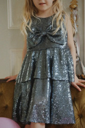 Dívčí šaty Konges Sløjd ROSIE DRESS modrá barva, mini, KS104421