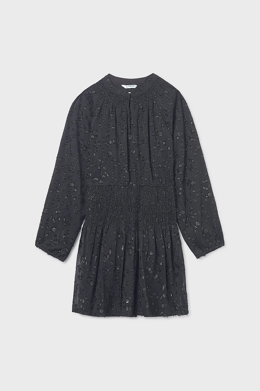 Dívčí šaty Mayoral černá barva, mini, 7909