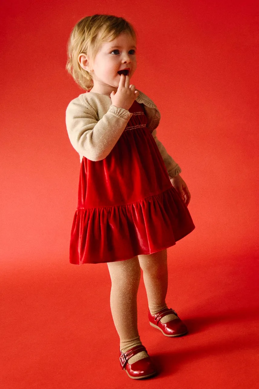 Dívčí šaty Mayoral červená barva, mini, 2904