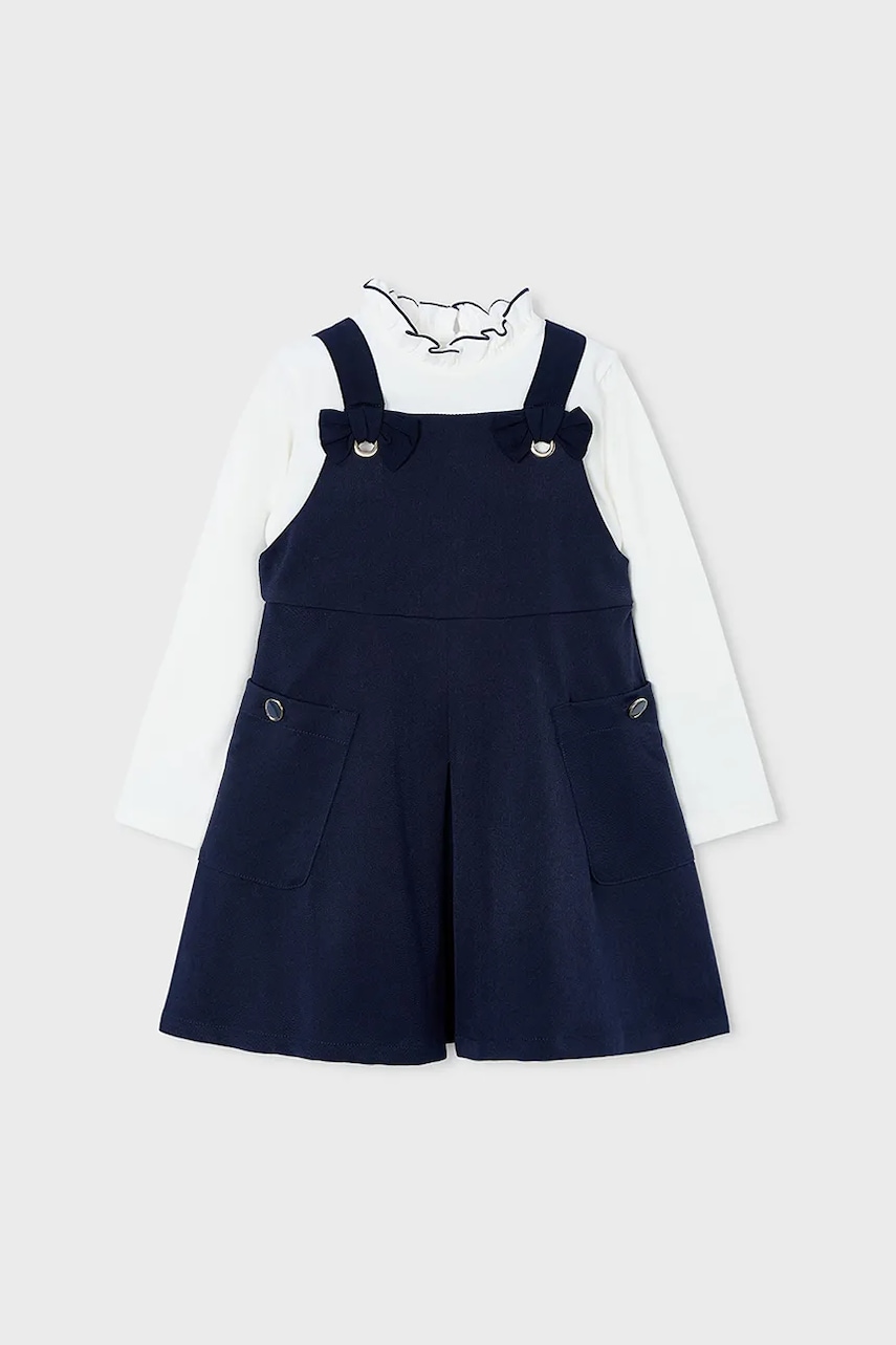 Dívčí šaty Mayoral modrá barva, mini, 4914