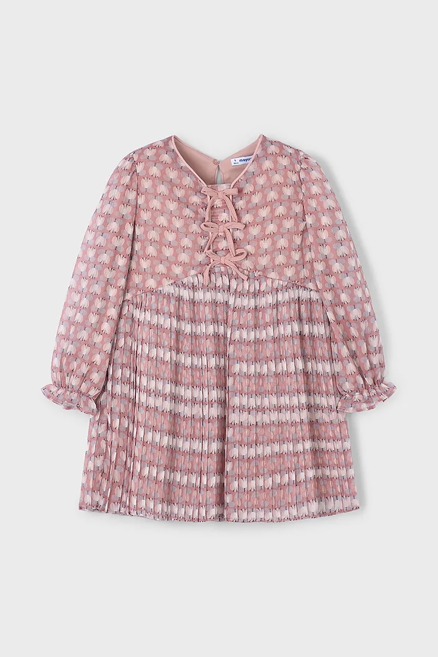 Dívčí šaty Mayoral růžová barva, mini, 4917