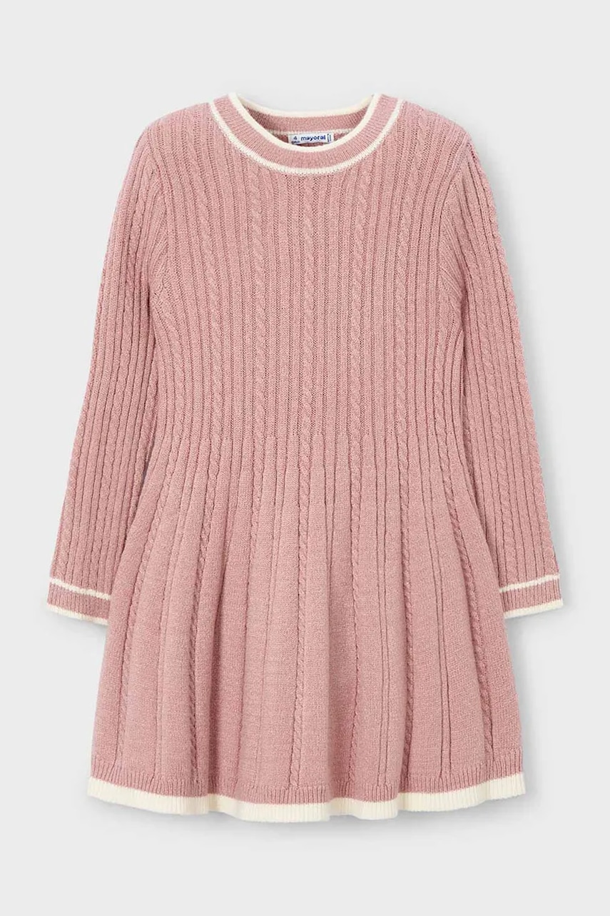 Dívčí šaty Mayoral růžová barva, mini, 4920