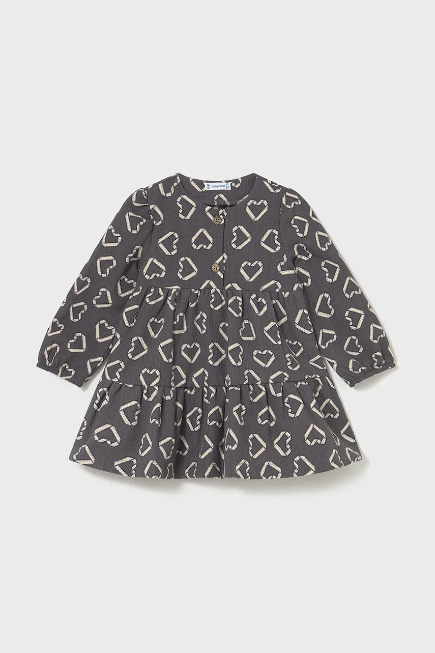 Dívčí šaty Mayoral šedá barva, mini, 2915