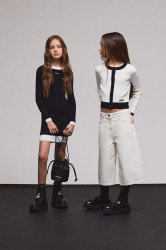 Dívčí šaty Patrizia Pepe K9G3 černá barva, mini, 7A0571