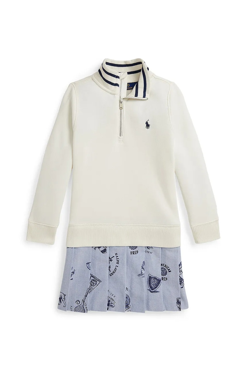 Dívčí šaty Polo Ralph Lauren bílá barva, mini, 312970998001