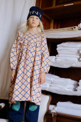 Dívčí šaty Tinycottons FLOWER GRID PRINT DRESS