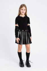 Dívčí šaty Twinset černá barva, midi, 252GJ3101