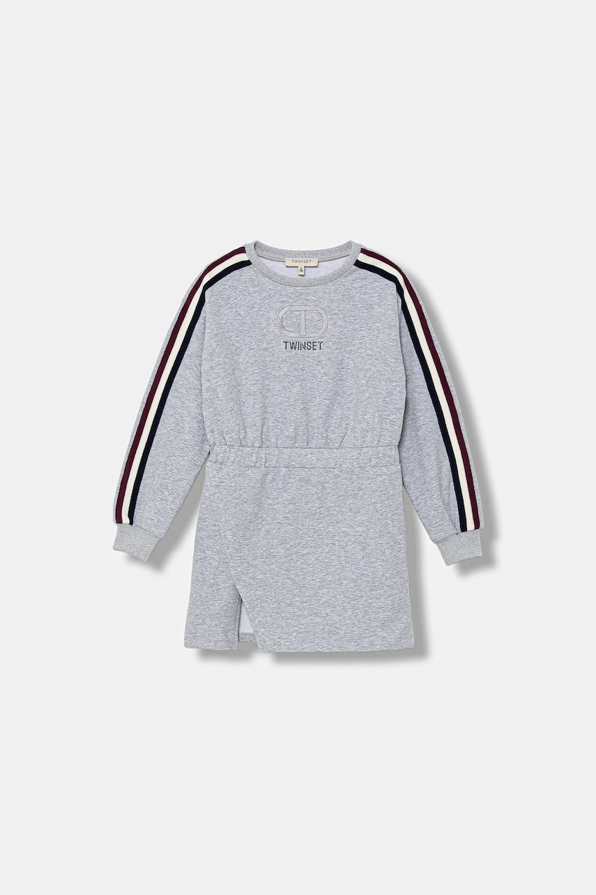 Dívčí šaty Twinset šedá barva, mini, 252GJ201A