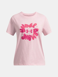 Dívčí tričko Under Armour Bubble Wordmark SS