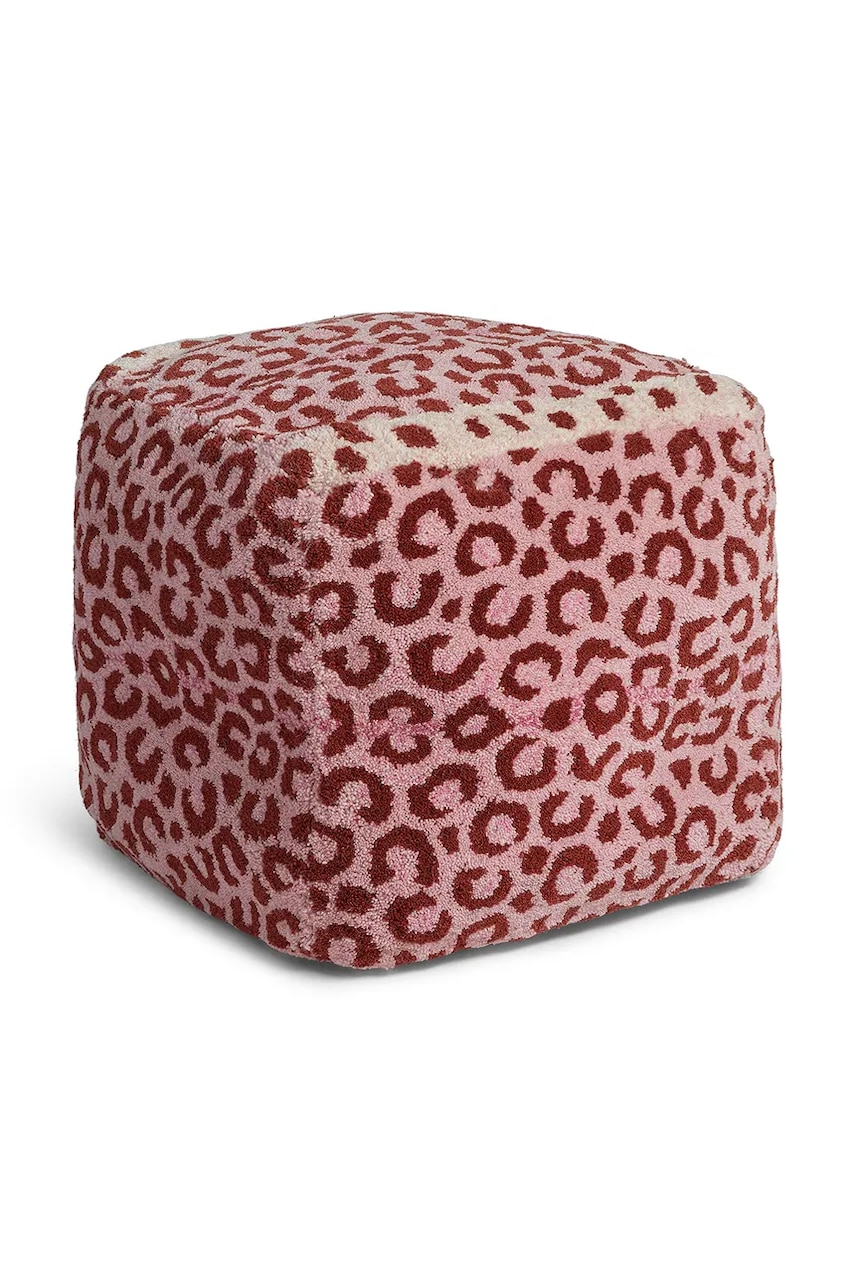 Doing Goods  Puf  Pink Leopard Pouf S