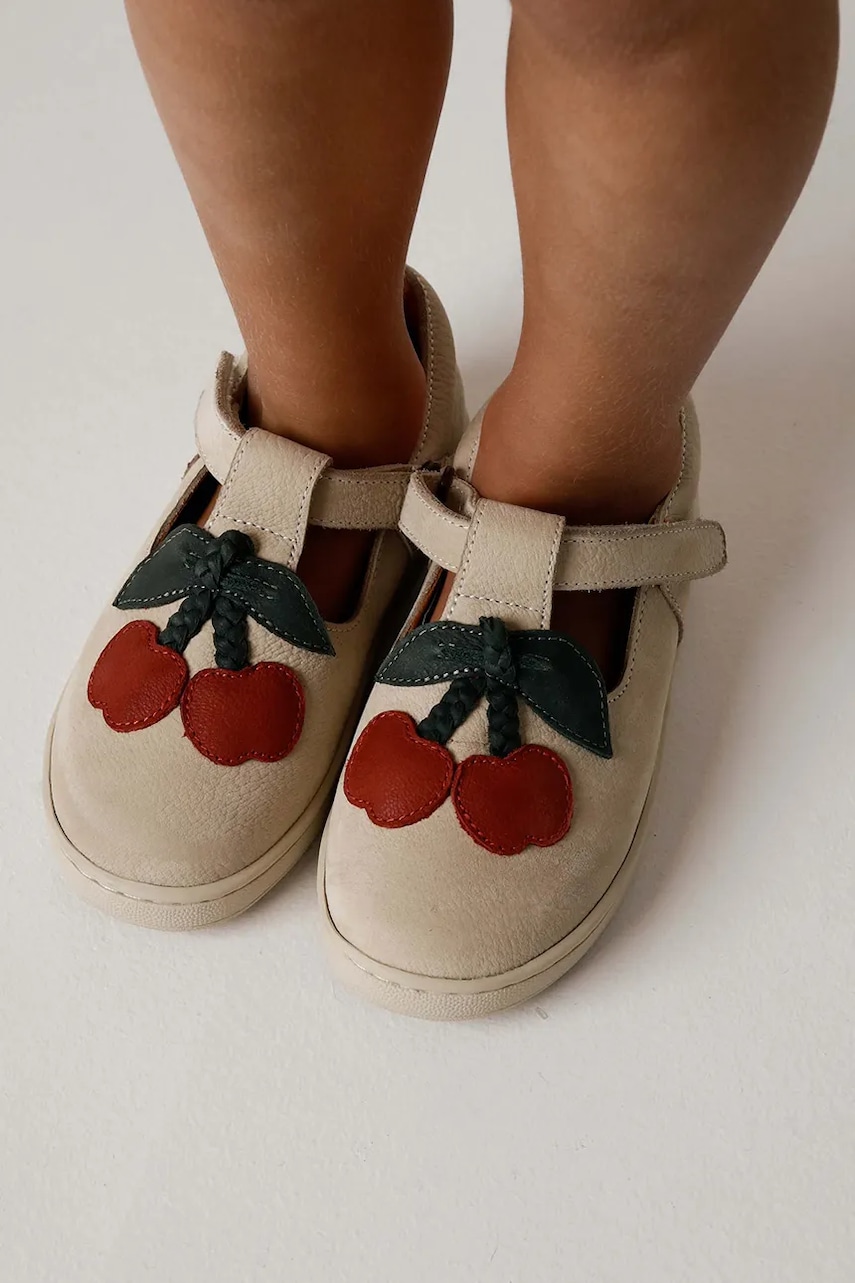 Donsje  Dětské kožené polobotky  Lowy Shoes Cherry