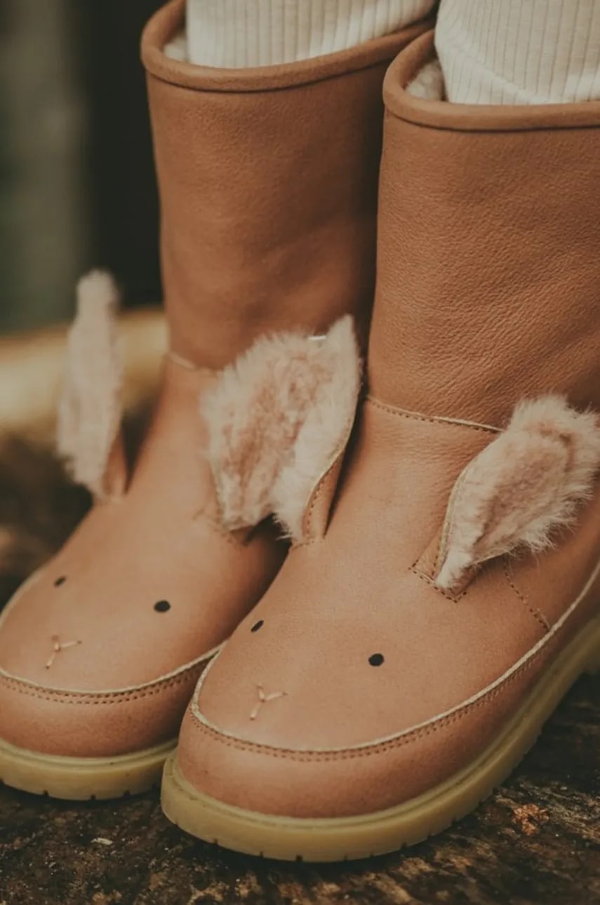 Donsje  Dětské kožené zimní boty  Wadudu Exclusive Boots Fluffy Bunny